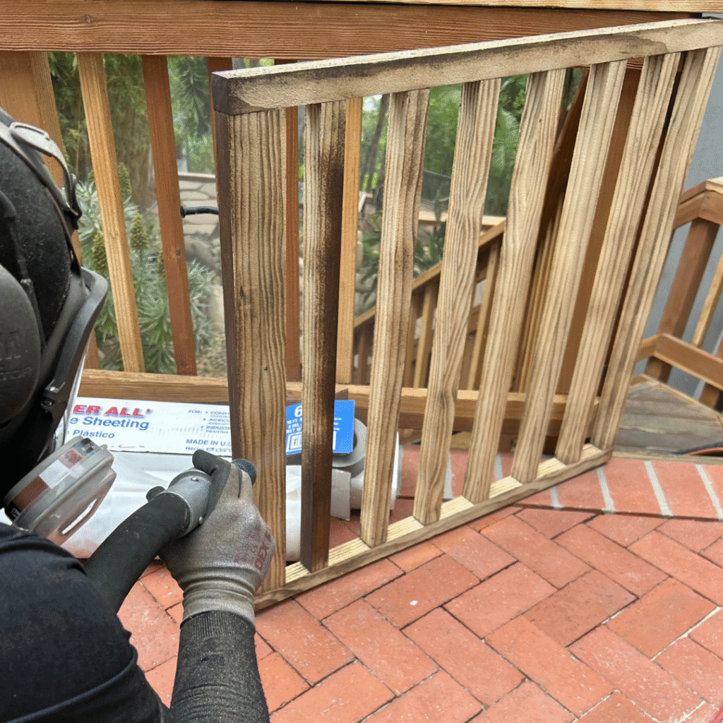 Wood sandblasting in Orange County