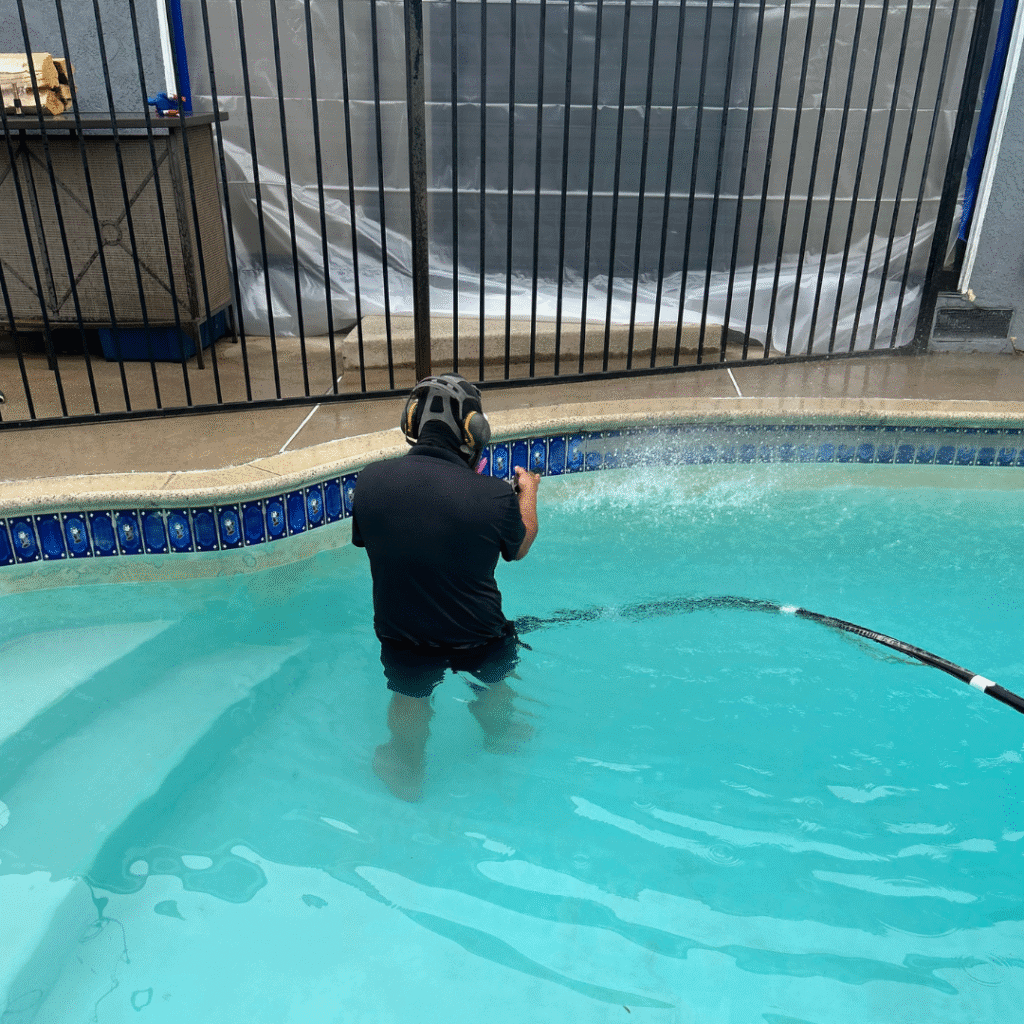 Pool tiles calcium removal