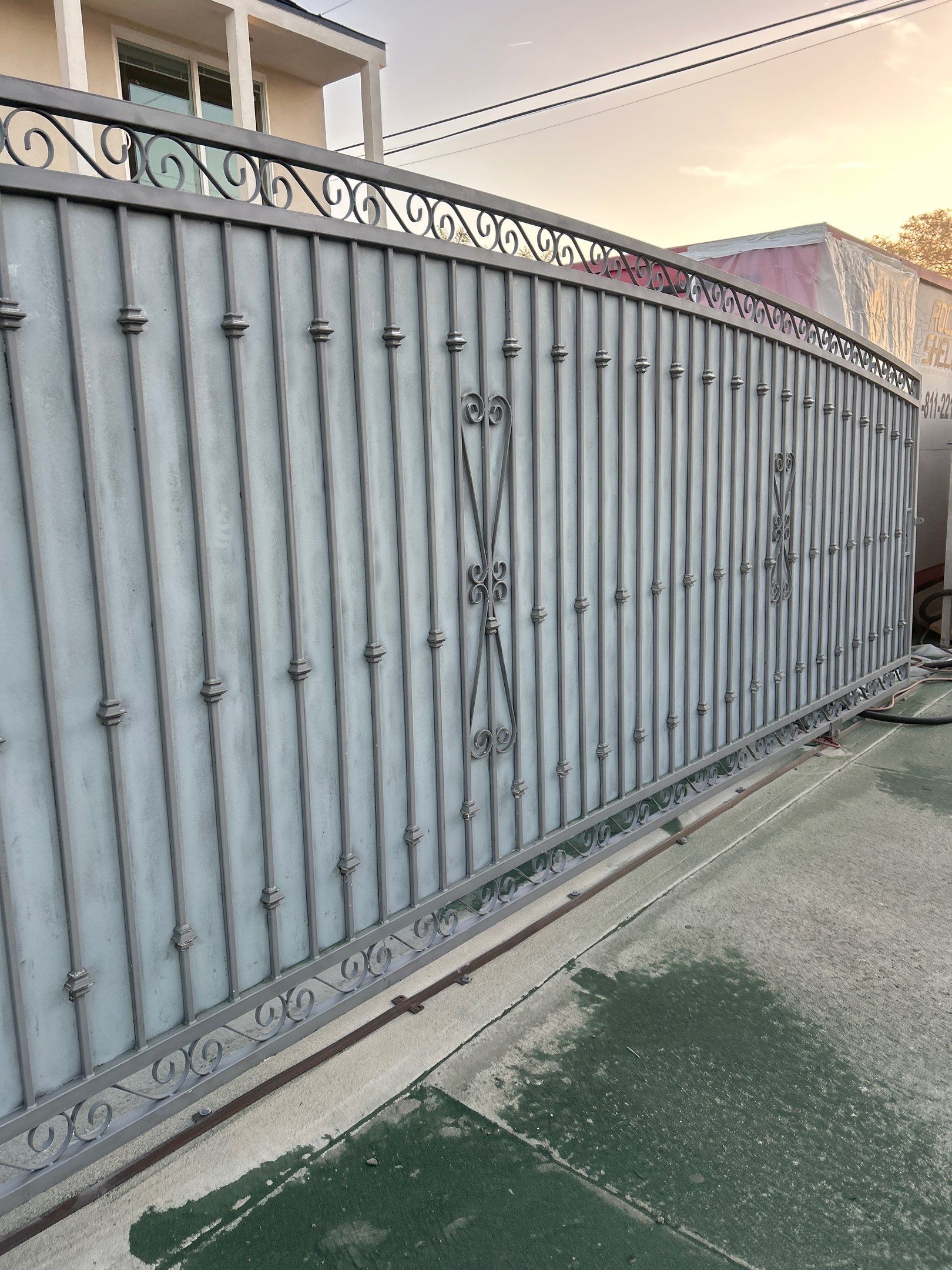 After sandblasting steel in Santa Ana