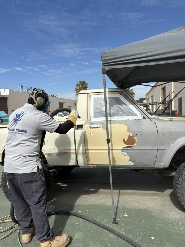 Automotive sandblasting in Orange County & Los Angeles County