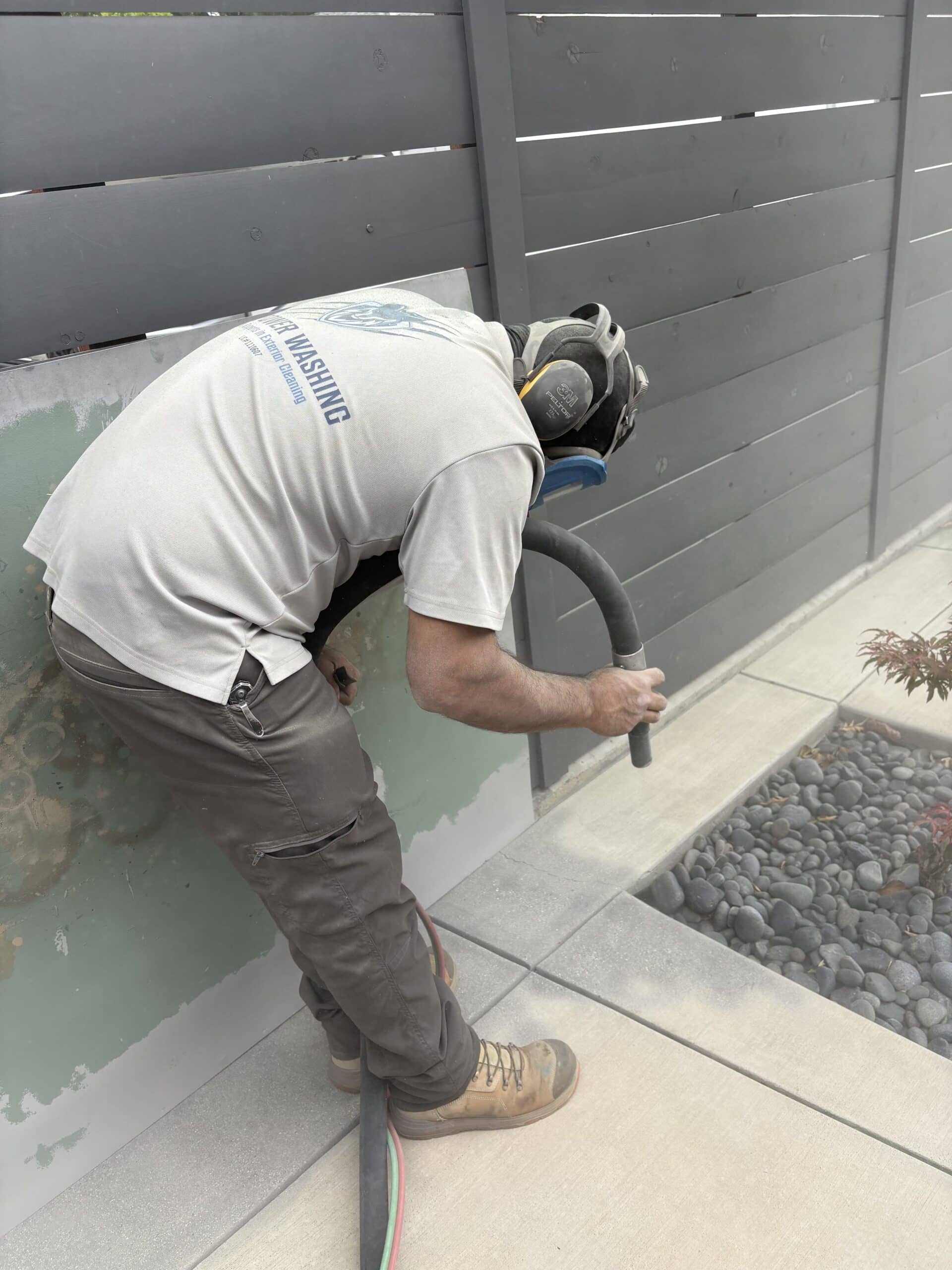 Sandblasting concrete in Orange County & Los Angeles County