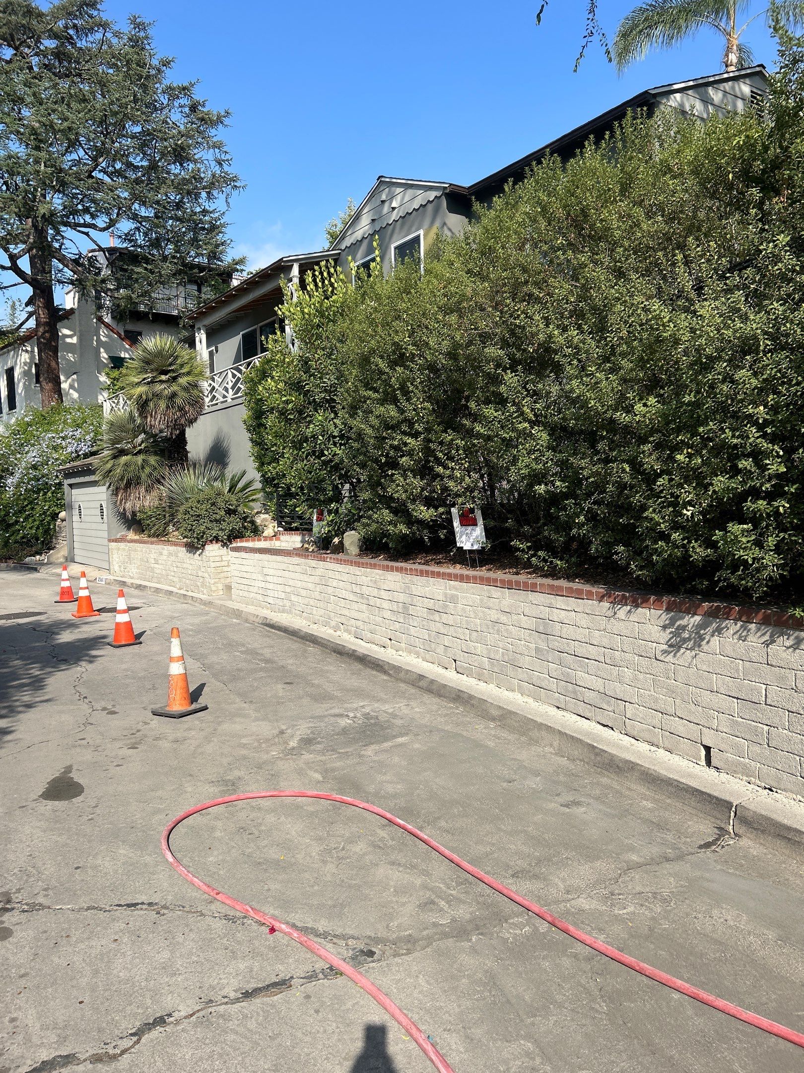 After sandblasting in Los Angeles