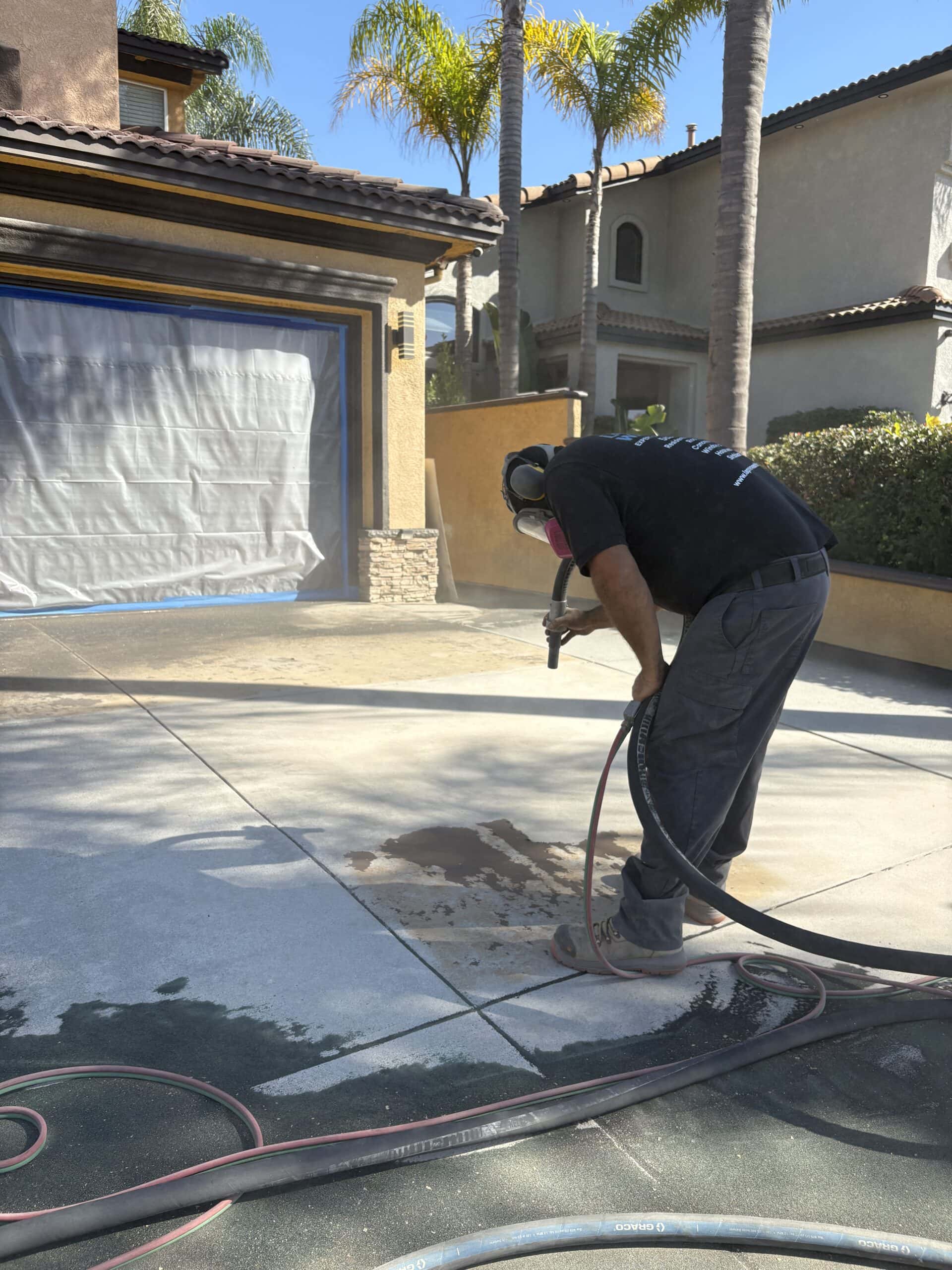 Sandblasting paint off in Carson CA