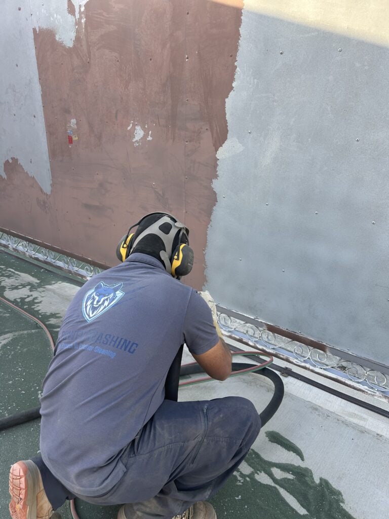 Steel sandblasting for coating removal in Santa Ana, CA